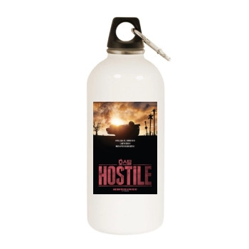 Hostile (2018) White Water Bottle With Carabiner