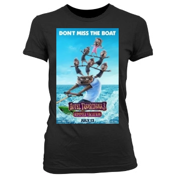 Hotel Transylvania 3: Summer Vacation (2018) Women's Junior Cut Crewneck T-Shirt