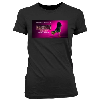 Hotel Transylvania 3: Summer Vacation (2018) Women's Junior Cut Crewneck T-Shirt