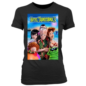 Hotel Transylvania 3: Summer Vacation (2018) Women's Junior Cut Crewneck T-Shirt