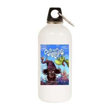 Here Comes the Grump (2018) White Water Bottle With Carabiner