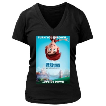 Here Comes the Grump (2018) Women's Deep V-Neck TShirt