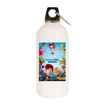 Here Comes the Grump (2018) White Water Bottle With Carabiner