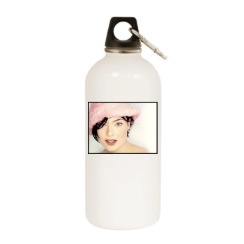 Shalom Harlow White Water Bottle With Carabiner