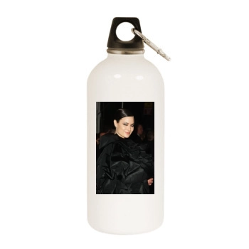 Shalom Harlow White Water Bottle With Carabiner