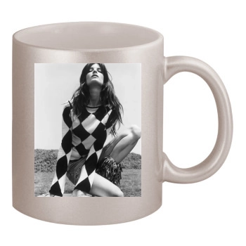 Stephanie Seymour 11oz Metallic Silver Mug