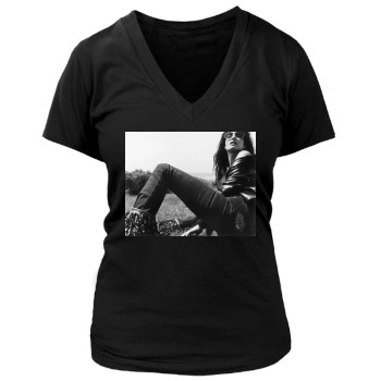 Stephanie Seymour Women's Deep V-Neck TShirt