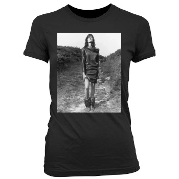 Stephanie Seymour Women's Junior Cut Crewneck T-Shirt