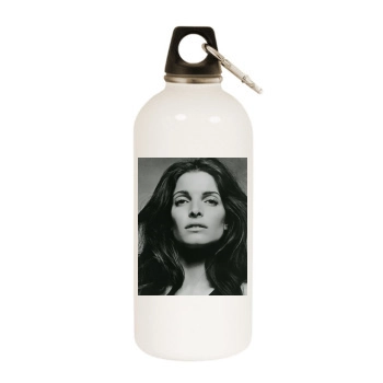 Stephanie Seymour White Water Bottle With Carabiner