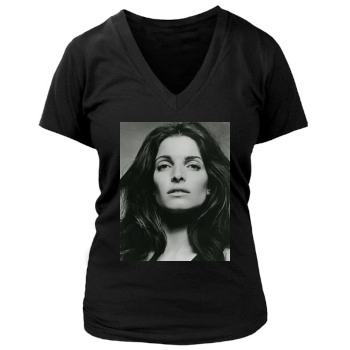 Stephanie Seymour Women's Deep V-Neck TShirt