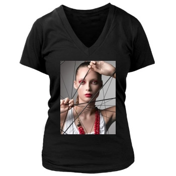 Tiiu Kuik Women's Deep V-Neck TShirt