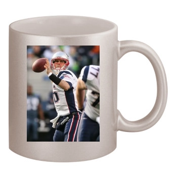 Tom Brady 11oz Metallic Silver Mug