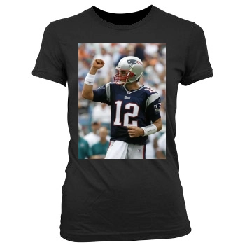 Tom Brady Women's Junior Cut Crewneck T-Shirt