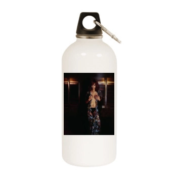 Tyra Banks White Water Bottle With Carabiner