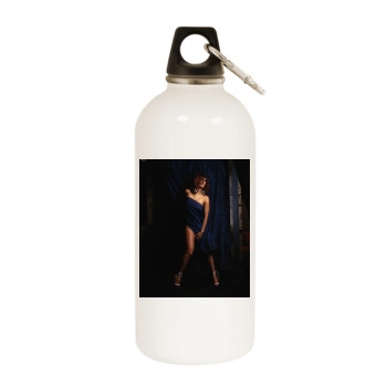 Tyra Banks White Water Bottle With Carabiner