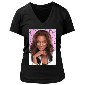 Tyra Banks Women's Deep V-Neck TShirt