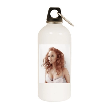 Tyra Banks White Water Bottle With Carabiner