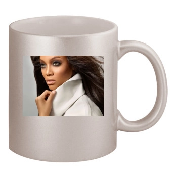 Tyra Banks 11oz Metallic Silver Mug