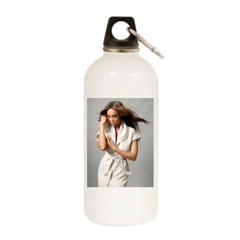 Tyra Banks White Water Bottle With Carabiner