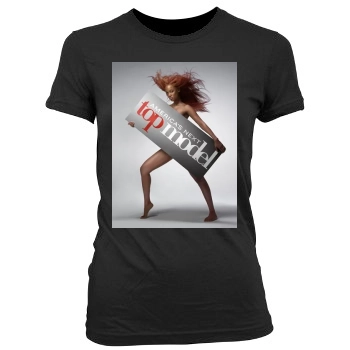 Tyra Banks Women's Junior Cut Crewneck T-Shirt