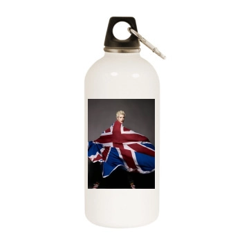 Agyness Deyn White Water Bottle With Carabiner