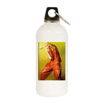 Anja Rubik White Water Bottle With Carabiner