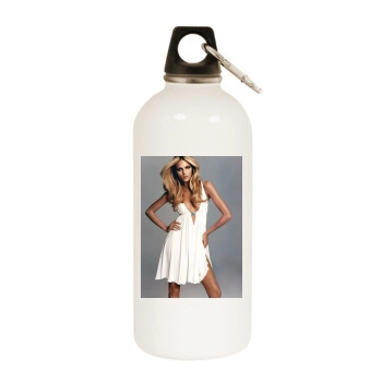 Anja Rubik White Water Bottle With Carabiner