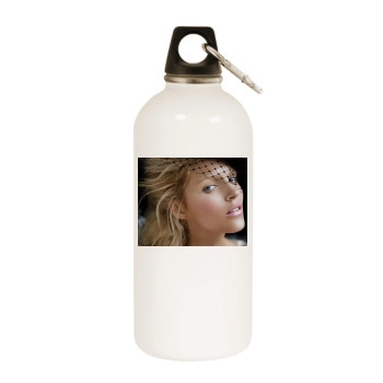 Anja Rubik White Water Bottle With Carabiner