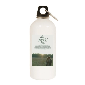 Grass Stains (2017) White Water Bottle With Carabiner