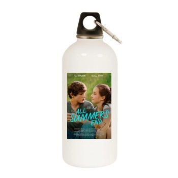 Grass Stains (2017) White Water Bottle With Carabiner