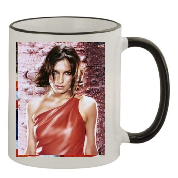 Famke Janssen 11oz Colored Rim & Handle Mug