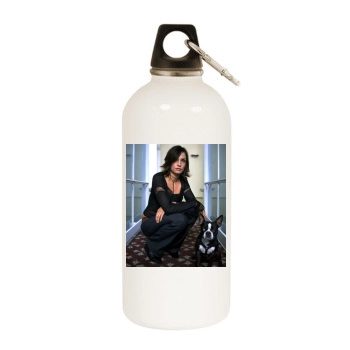 Famke Janssen White Water Bottle With Carabiner