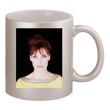 Famke Janssen 11oz Metallic Silver Mug