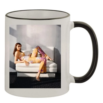 Famke Janssen 11oz Colored Rim & Handle Mug