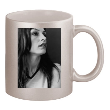 Famke Janssen 11oz Metallic Silver Mug