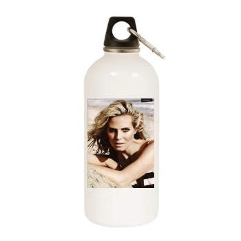 Heidi Klum White Water Bottle With Carabiner