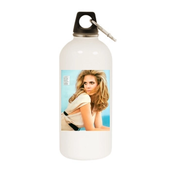 Heidi Klum White Water Bottle With Carabiner