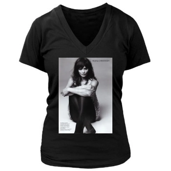 Helena Christensen Women's Deep V-Neck TShirt