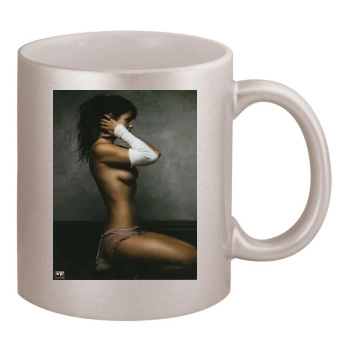 Helena Christensen 11oz Metallic Silver Mug