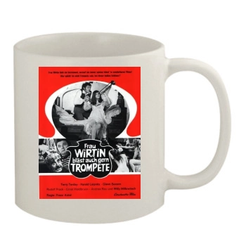 Frau Wirtin blast auch gern Trompete (1970) 11oz White Mug