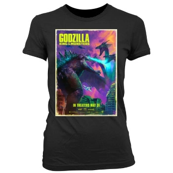 Godzilla: King of the Monsters (2019) Women's Junior Cut Crewneck T-Shirt