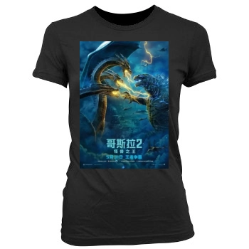 Godzilla: King of the Monsters (2019) Women's Junior Cut Crewneck T-Shirt