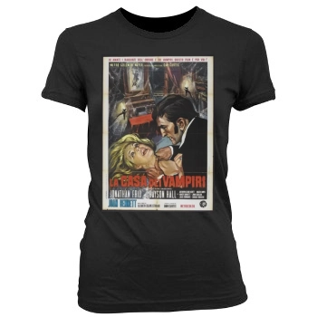 House of Dark Shadows (1970) Women's Junior Cut Crewneck T-Shirt