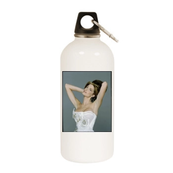 Stephanie Seymour White Water Bottle With Carabiner