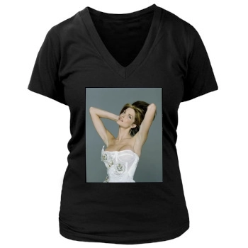 Stephanie Seymour Women's Deep V-Neck TShirt