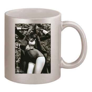 Stephanie Seymour 11oz Metallic Silver Mug