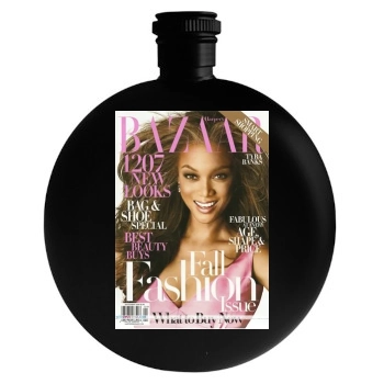 Tyra Banks Round Flask