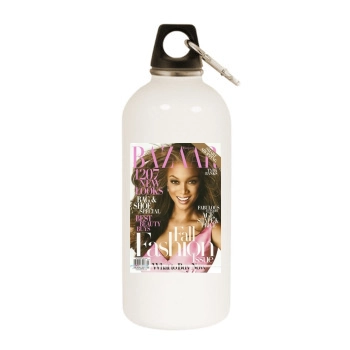 Tyra Banks White Water Bottle With Carabiner