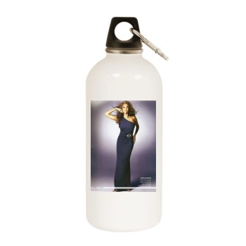 Tyra Banks White Water Bottle With Carabiner