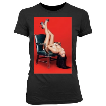 Olivia Munn Women's Junior Cut Crewneck T-Shirt